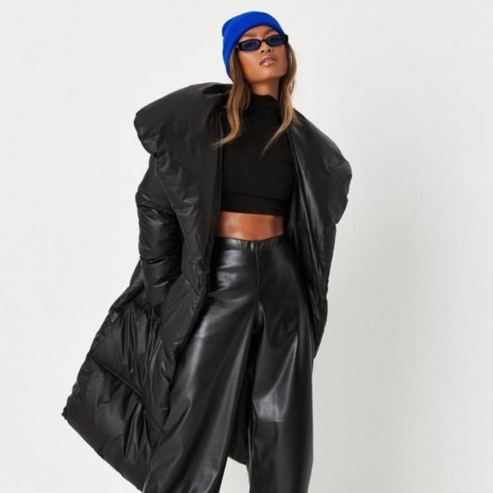 Black Padded Duvet Coat